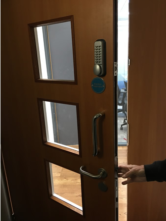 Fire Door being inspected